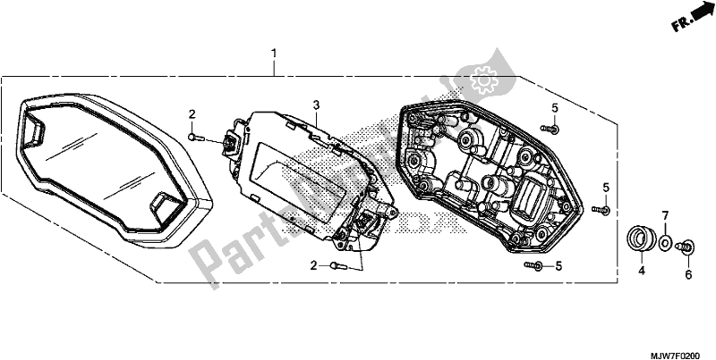 Alle onderdelen voor de Meter van de Honda CB 500 FA 2017