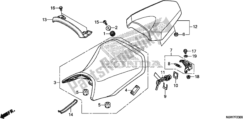 Tutte le parti per il Posto A Sedere del Honda CB 500 FA 2017