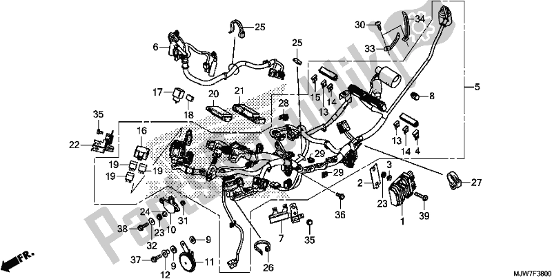 Tutte le parti per il Cablaggio del Honda CB 500 FA 2017