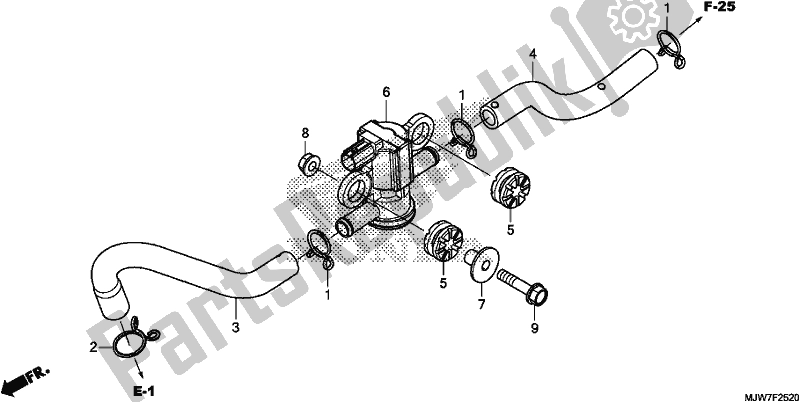 All parts for the Air Injection Solenoid Valve of the Honda CB 500 FA 2018