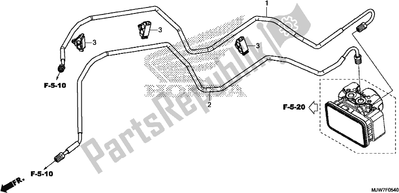 Tutte le parti per il Tubo Del Freno del Honda CB 500 FA 2018