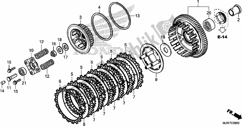 Tutte le parti per il Frizione del Honda CB 500 FA 2018
