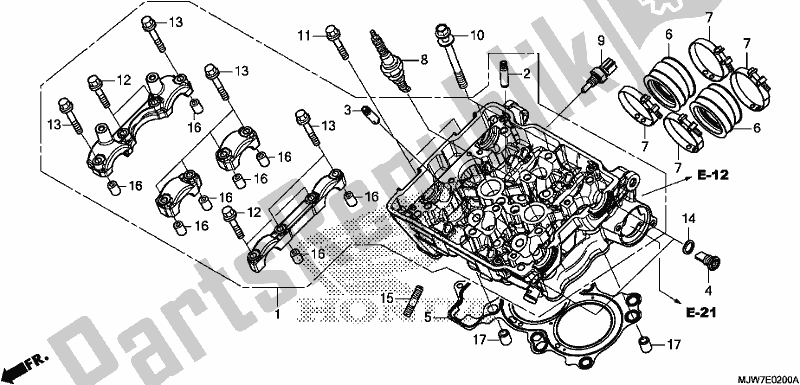 Tutte le parti per il Testata del Honda CB 500 FA 2018