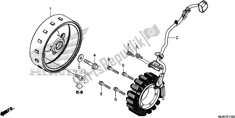 All parts for the Generator of the Honda CB 500 FA 2018