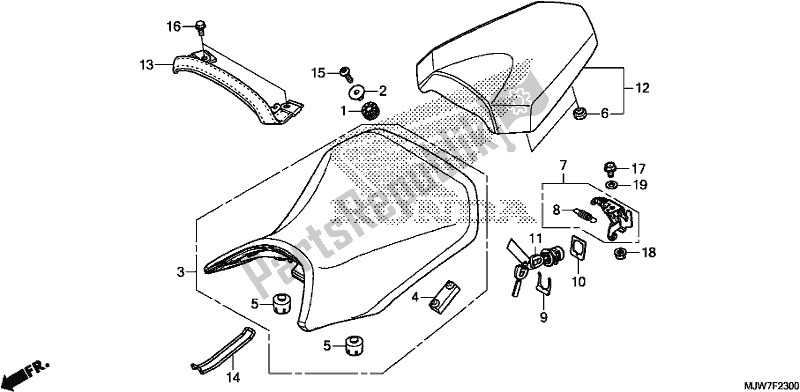 Tutte le parti per il Posto A Sedere del Honda CB 500 FA 2018