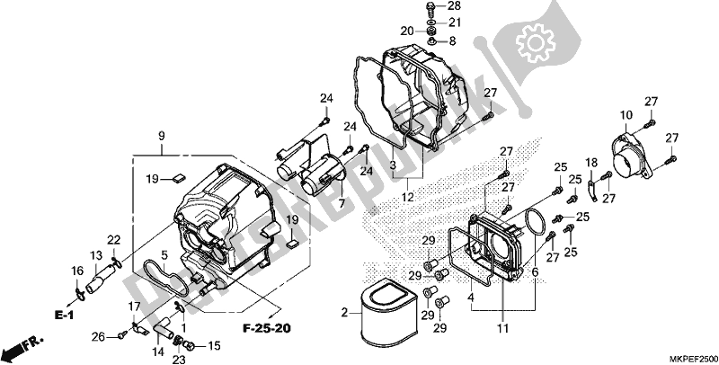 All parts for the Air Cleaner of the Honda CB 500 FA 2019