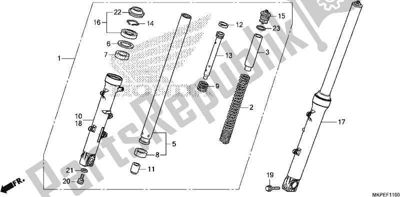 Tutte le parti per il Forcella Anteriore del Honda CB 500 FA 2019