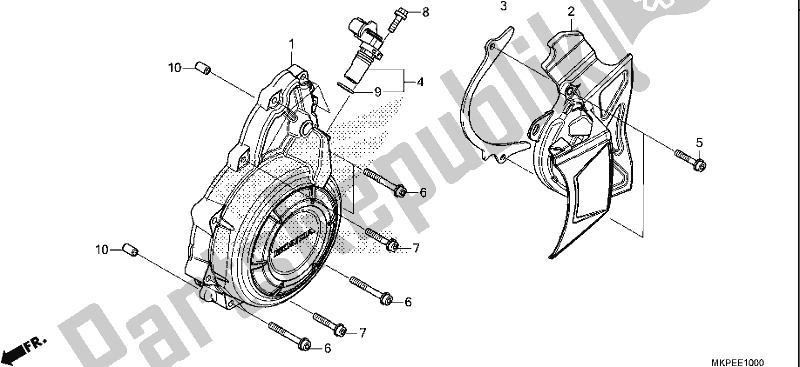 Toutes les pièces pour le A. C. Couvercle De Générateur du Honda CB 500 FA 2021