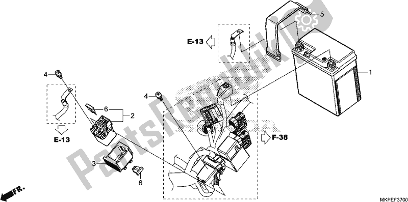 Tutte le parti per il Batteria del Honda CB 500 FA 2021