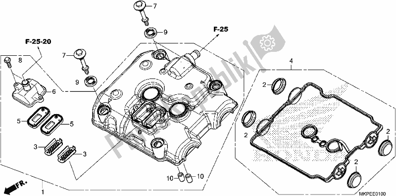 Alle onderdelen voor de Kleppendeksel van de Honda CB 500 FA 2021