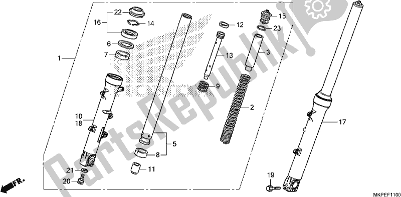 Alle onderdelen voor de Voorvork van de Honda CB 500 FA 2021