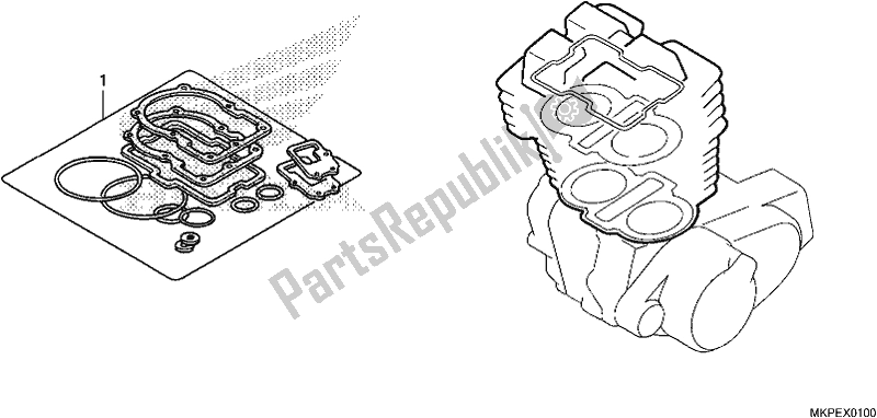 Todas as partes de Kit De Junta A do Honda CB 500 FA 2021