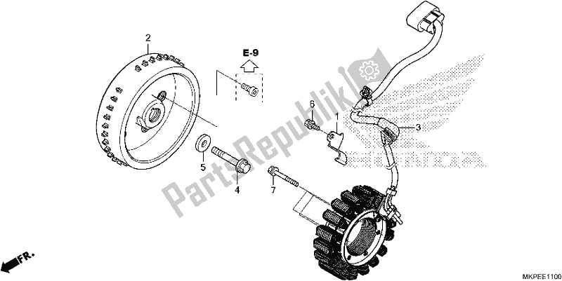 Alle onderdelen voor de Generator van de Honda CB 500 FA 2021