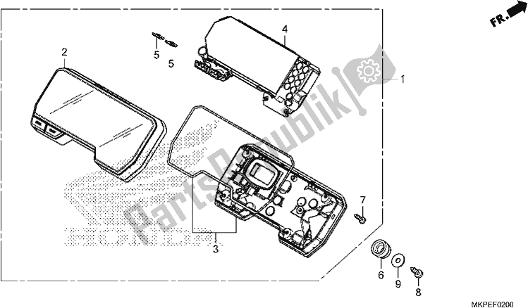 All parts for the Meter of the Honda CB 500 FA 2021