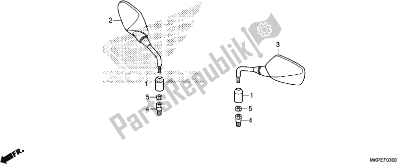 Tutte le parti per il Specchio del Honda CB 500 FA 2021