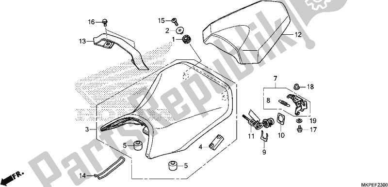 Alle onderdelen voor de Stoel van de Honda CB 500 FA 2021