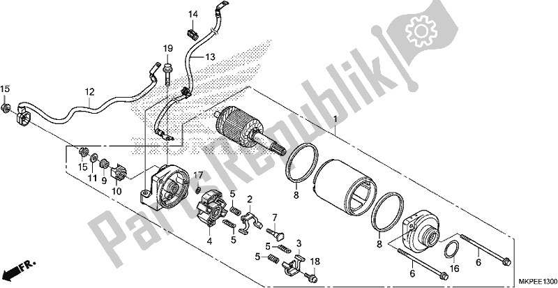 Alle onderdelen voor de Startmotor van de Honda CB 500 FA 2021