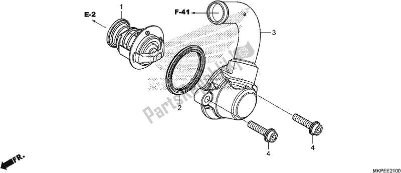 Tutte le parti per il Termostato del Honda CB 500 FA 2021