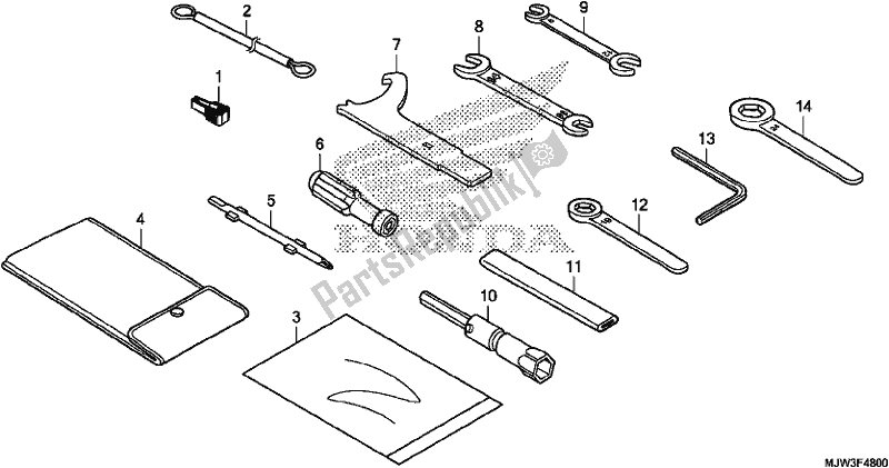 All parts for the Tool of the Honda CB 500 XA 2017