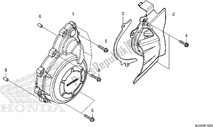 Tutte le parti per il Ac. Coperchio Del Generatore del Honda CB 500 XA 2018