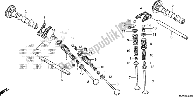 Tutte le parti per il Albero A Camme / Valvola del Honda CB 500 XA 2018