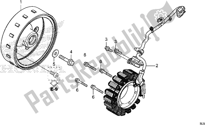 All parts for the Generator of the Honda CB 500 XA 2018