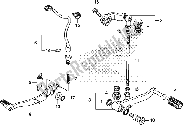 Tutte le parti per il Pedale del Honda CB 500 XA 2018