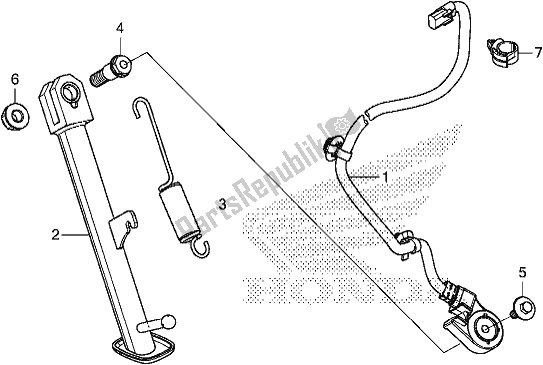 Toutes les pièces pour le Béquille Latérale du Honda CB 500 XA 2018