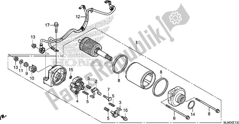 Tutte le parti per il Motorino Di Avviamento del Honda CB 500 XA 2018