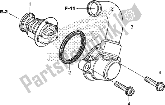 All parts for the Thermostat of the Honda CB 500 XA 2018