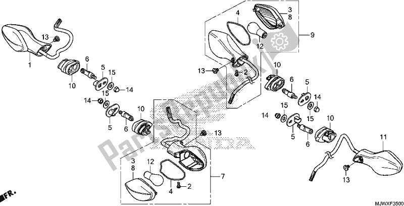 Tutte le parti per il Winker del Honda CB 500 XA 2018