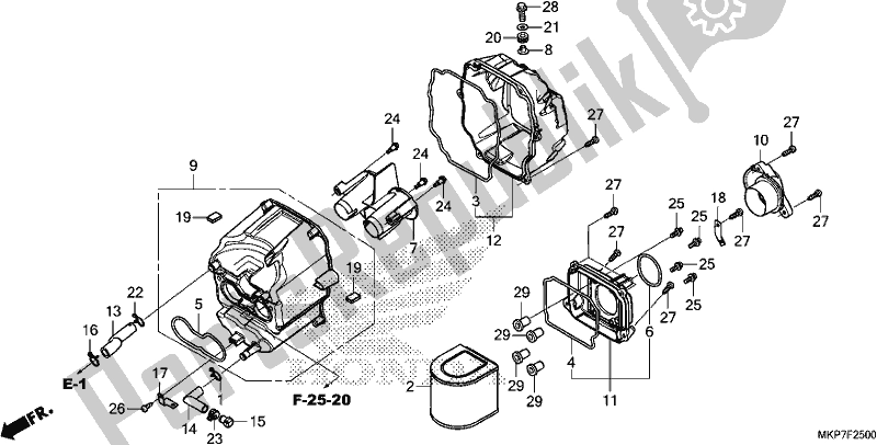 Todas as partes de Filtro De Ar do Honda CB 500 XA 2019