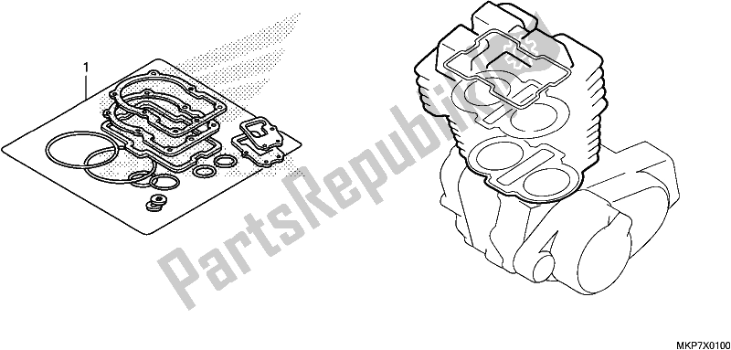 Todas as partes de Kit De Junta A do Honda CB 500 XA 2019