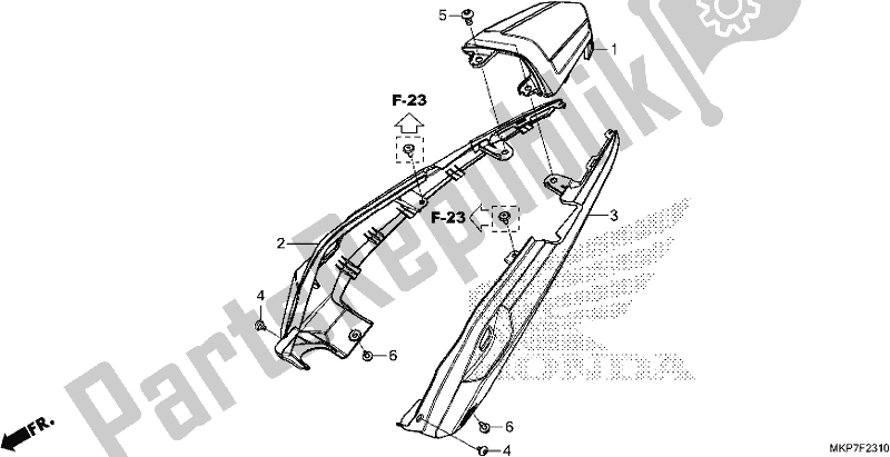 Wszystkie części do Owiewka Tylna Honda CB 500 XA 2019