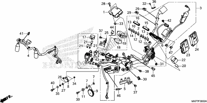 Tutte le parti per il Cablaggio del Honda CB 500 XA 2021