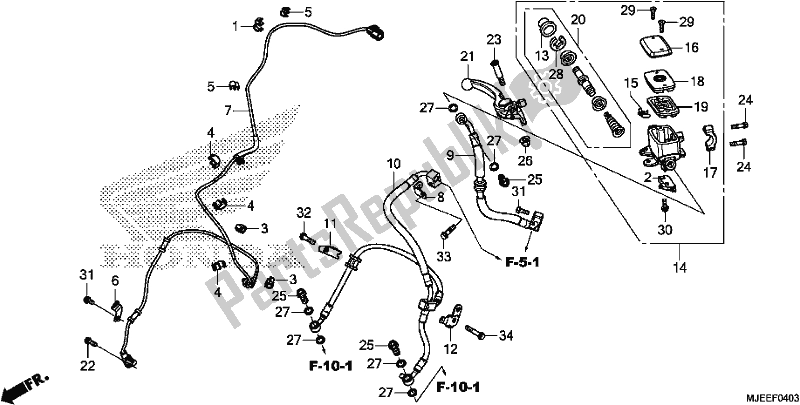 Wszystkie części do Fr. Brake Master Cylinder (2) Honda CB 650 FA 2017