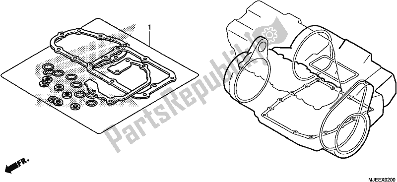 All parts for the Gasket Kit B of the Honda CB 650 FA 2017
