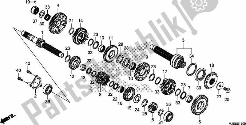 Todas as partes de Transmissão do Honda CB 650 FA 2017