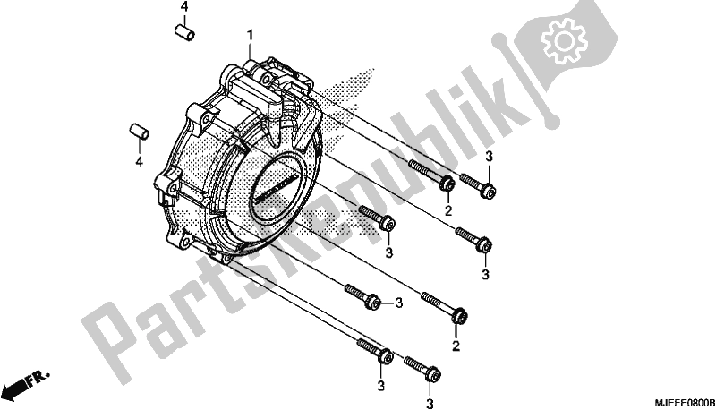 All parts for the Generator Cover of the Honda CB 650 FA 2018