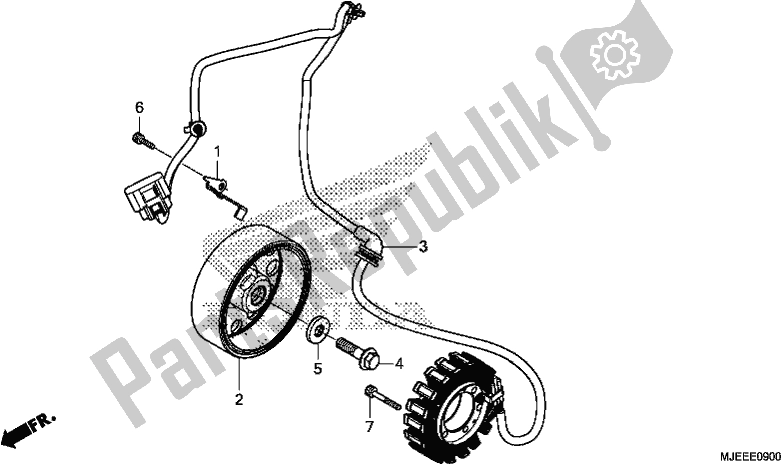 All parts for the Generator of the Honda CB 650 FA 2018