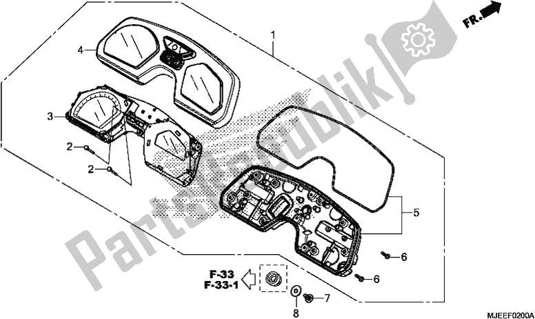 All parts for the Meter of the Honda CB 650 FA 2018