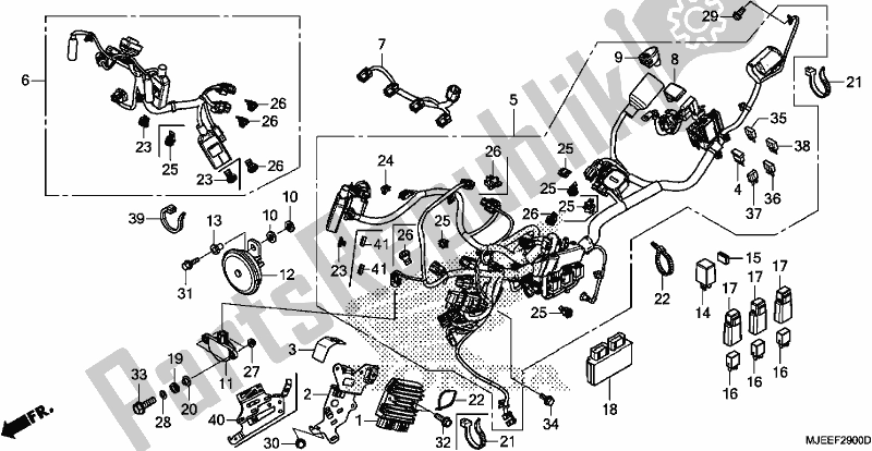 Wszystkie części do Wi? Zki Przewodów Honda CB 650 FA 2018