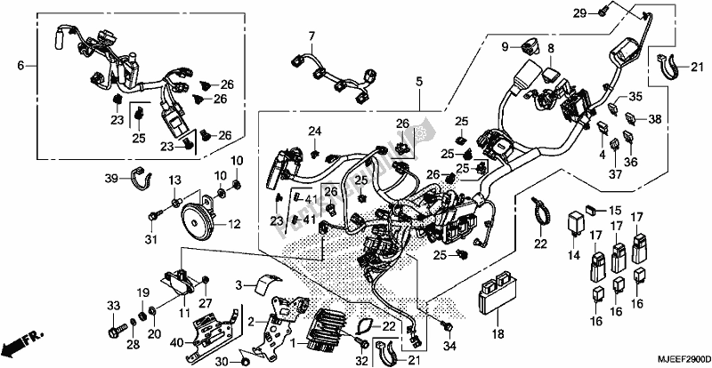 Todas as partes de Chicote De Fios do Honda CB 650 FA 2018