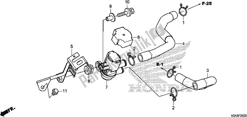 Todas las partes para Electroválvula De Inyección De Aire de Honda CBF 300 RA 2019