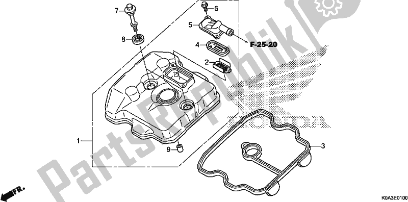 Tutte le parti per il Coperchio Della Testata del Honda CBF 300 RA 2019