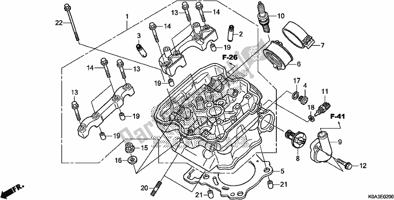 Tutte le parti per il Testata del Honda CBF 300 RA 2019