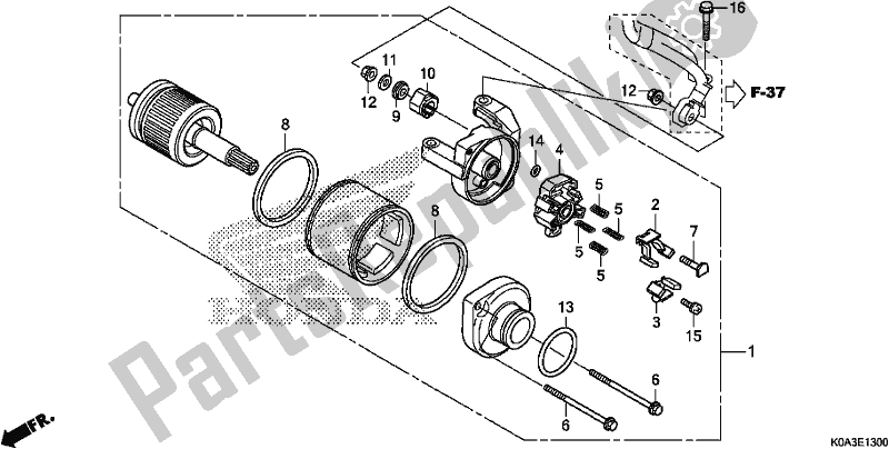 Alle onderdelen voor de Startmotor van de Honda CBF 300 RA 2019