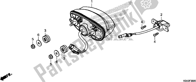 Tutte le parti per il Fanale Posteriore del Honda CBF 300 RA 2019