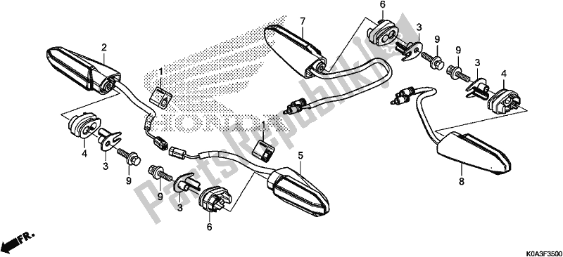 All parts for the Winker of the Honda CBF 300 RA 2019