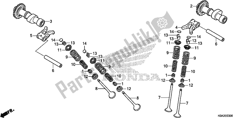 Tutte le parti per il Albero A Camme / Valvola del Honda CBF 300 RA 2020